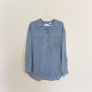 Liz Claiborne | Blue Button Down Blouse